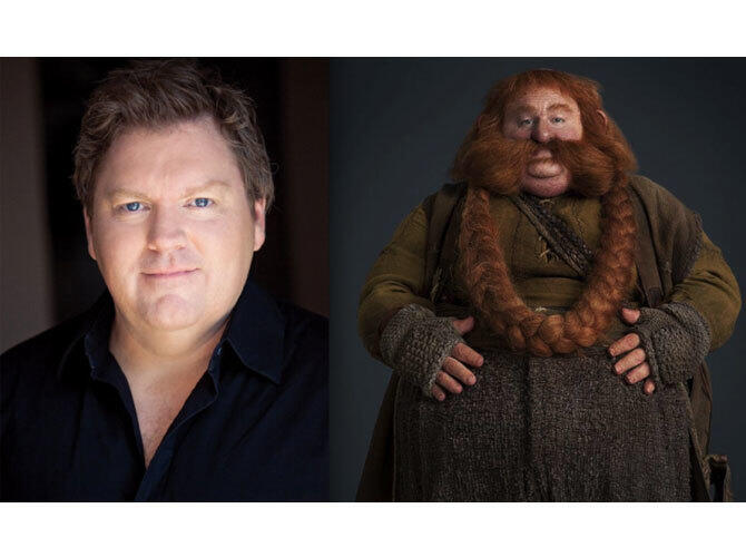 Как выглядят гномы из Хоббита без грима. Фото: Бомбур (Стивен Хантер)