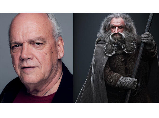 Как выглядят гномы из Хоббита без грима. Фото: Оин (Джон Каллен)