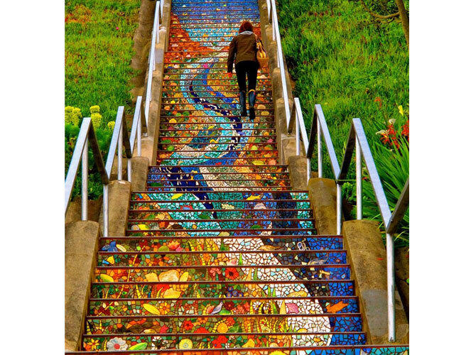 Обворожительные лестницы со всего мира. Фото: Сан-Франциско, США. Фото с сайта http://www.adme.ru/