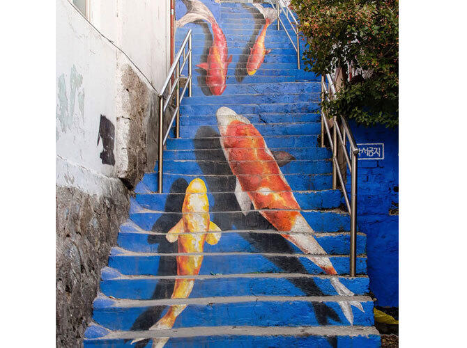 Обворожительные лестницы со всего мира. Фото: Сеул, Южная Корея. Фото с сайта http://www.adme.ru/