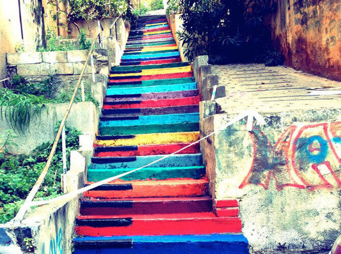 Обворожительные лестницы со всего мира. Фото: Бейрут, Ливан. Фото с сайта http://www.adme.ru/