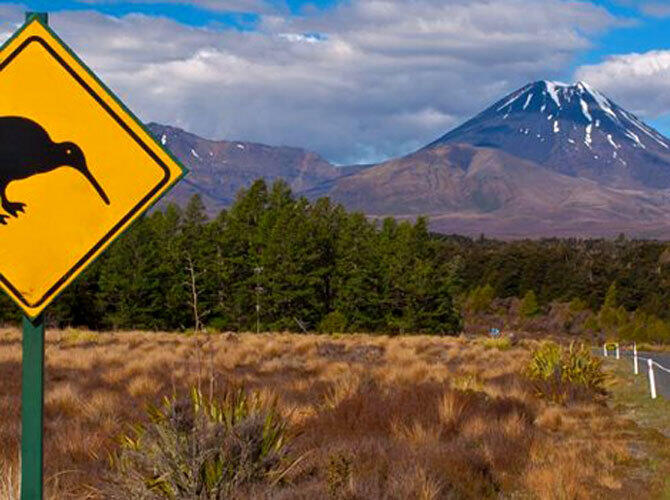 Экстремальная карта мира. Фото: Новая Зеландия - бесконечные горные просторы, тысячи километров трасс для горного велосипеда и, конечно же, Тихий океан для серферов.