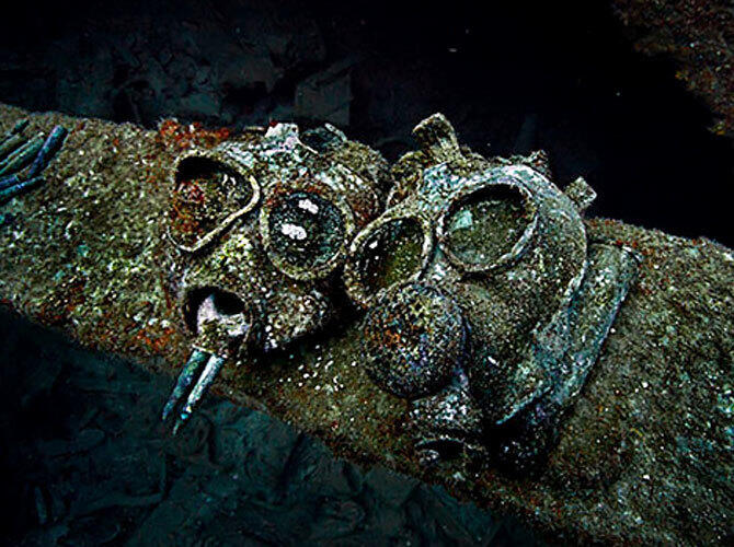 Бухта погибших кораблей. Кладбище военной техники, Микронезия. Фото: world-in-pictures.ru