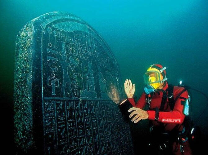 Бухта погибших кораблей. Древний город Гераклион, Египет. Фото: 4tololo.ru