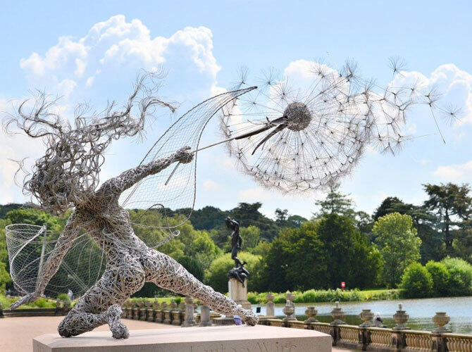 Лучшие арт-проекты года. Фото: Скульптуры из проволоки. Фото с сайта http://www.adme.ru/