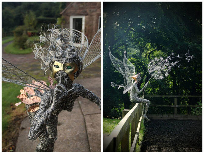 Лучшие арт-проекты года. Фото: Скульптуры из проволоки. Фото с сайта http://www.adme.ru/