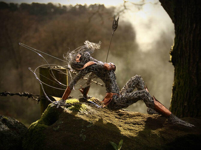 Лучшие арт-проекты года. Фото: Скульптуры из проволоки. Фото с сайта http://www.adme.ru/