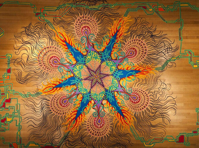 Лучшие арт-проекты года. Фото: Песчаные картины. Фото с сайта http://www.adme.ru/