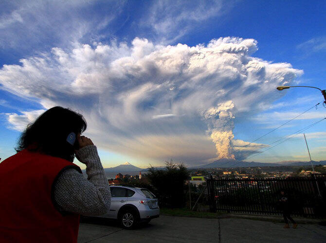 Извержение вулкана Кальбуко в Чили. Фото: Фото с сайта http://www.gazeta.ru/