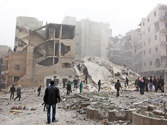 Сирийский конфликт. Фото:  Боевые действия в Сирии. Фото с сайта http://www.tvc.ru/