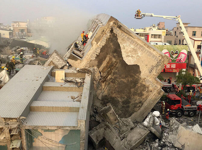 Последствия землетрясения на Тайване. Фото: Фото с сайта http://www.gazeta.ru/