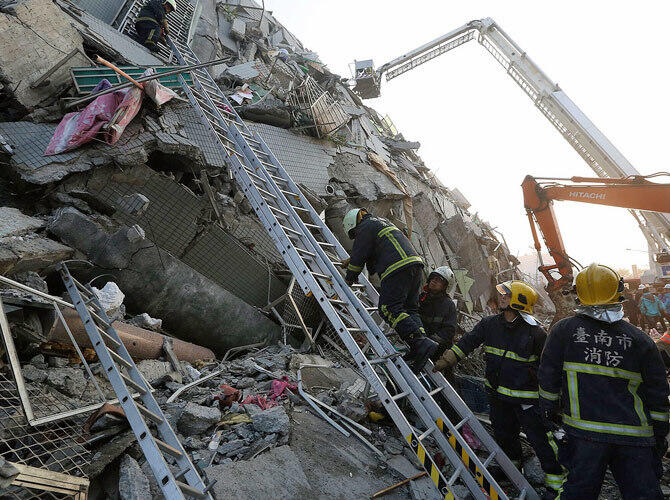 Последствия землетрясения на Тайване. Фото: Фото с сайта http://www.gazeta.ru/