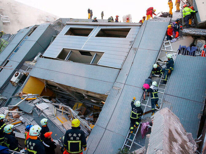Последствия землетрясения на Тайване