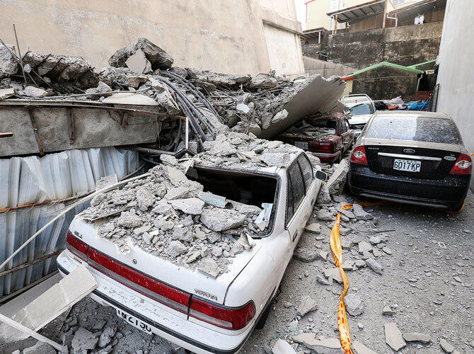 Последствия землетрясения на Тайване. Фото: Фото с сайта http://www.gazeta.ru/