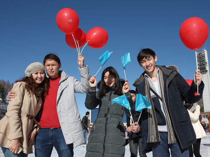 В Алматы прошел флешмоб под хэштэгом ПочемуЯлюблюКазахстан