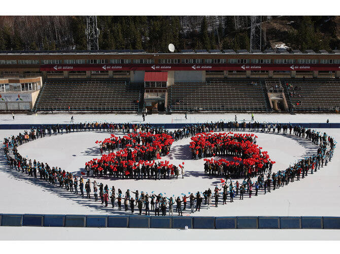 В Алматы прошел флешмоб под хэштэгом ПочемуЯлюблюКазахстан