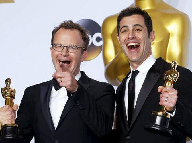 Премия Оскар 2016. Фото: "В центре внимания" и "Игра на понижение" получили "Оскары" за лучшие сценарии. Фото с сайта http://rian.com.ua/