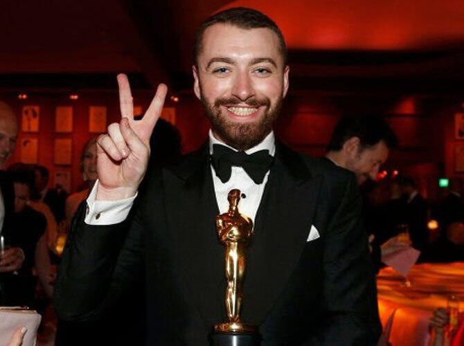 Премия Оскар 2016. Фото: Сэм Смит завоевал "Оскар" за лучшую оригинальную песню к фильму "Spectre". Фото с сайта http://rian.com.ua/