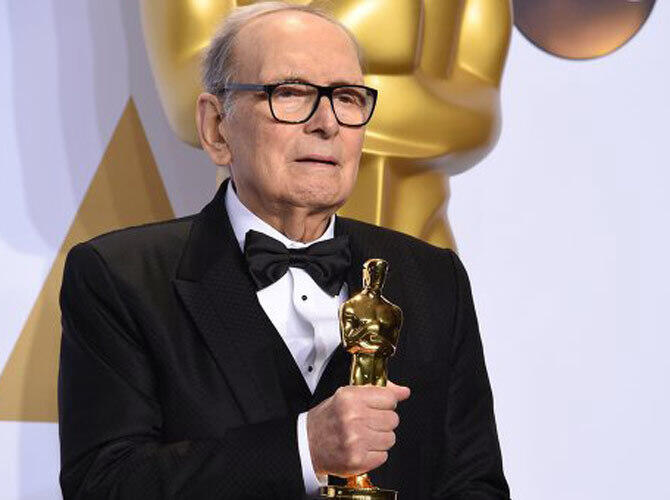 Премия Оскар 2016. Фото: Эннио Морриконе удостоен "Оскара" за музыку к фильму "Омерзительная восьмерка". Фото с сайта http://rian.com.ua/