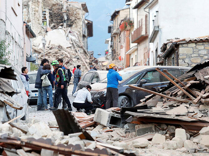Мощное землетрясение произошло в центре Италии. Фото: Фото с сайта lenta.ru