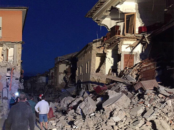 Мощное землетрясение произошло в центре Италии. Фото: Фото с сайта lenta.ru