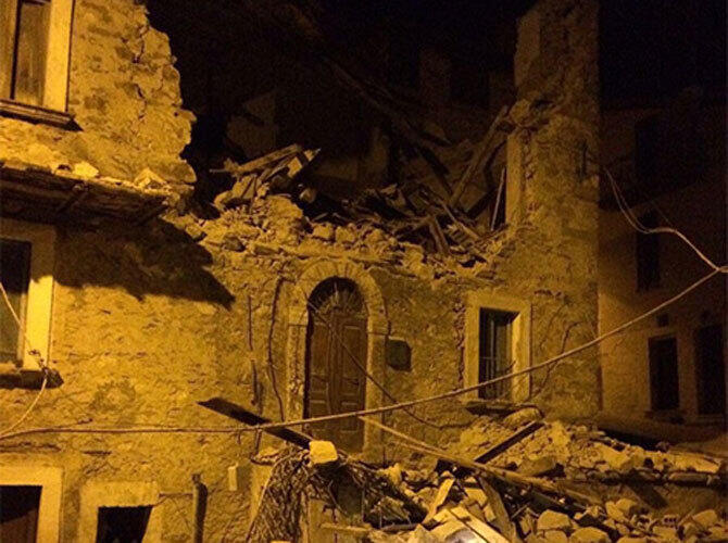 Мощное землетрясение произошло в центре Италии. Фото: Фото с сайта lenta.ru