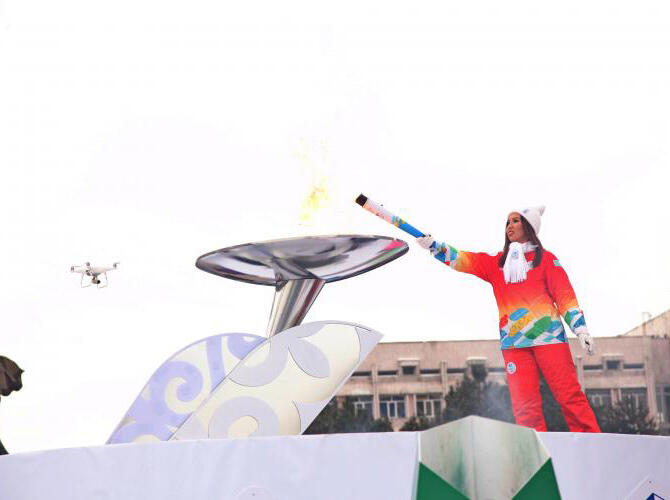 Эстафета огня в Алматы. Фото: https://almaty2017.com