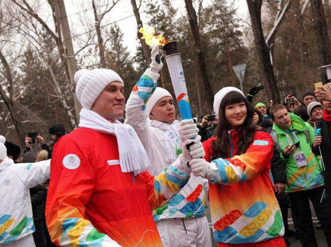 Эстафета огня в Алматы. Фото: https://almaty2017.com