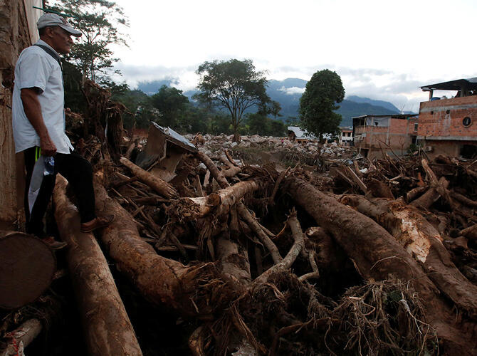 Последствия схода селевого потока в Колумбии. Последствия наводнения в Мокоа, 1 апреля 2017 года. Фото: www.gazeta.ru