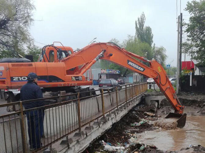 В Алматы ликвидируют подтопления, вызванные обильными осадками