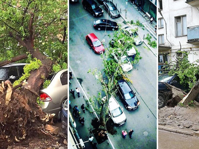 Последствия урагана в Москве