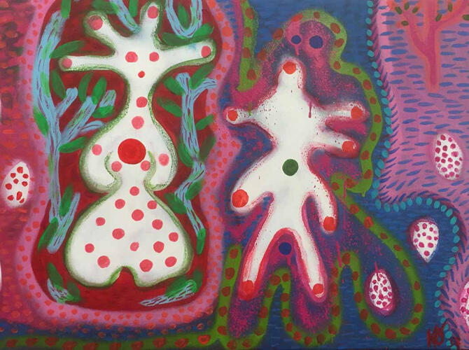 Выставленные в Лондоне работы казахстанской художницы Юлии Крыловой. Фото: family