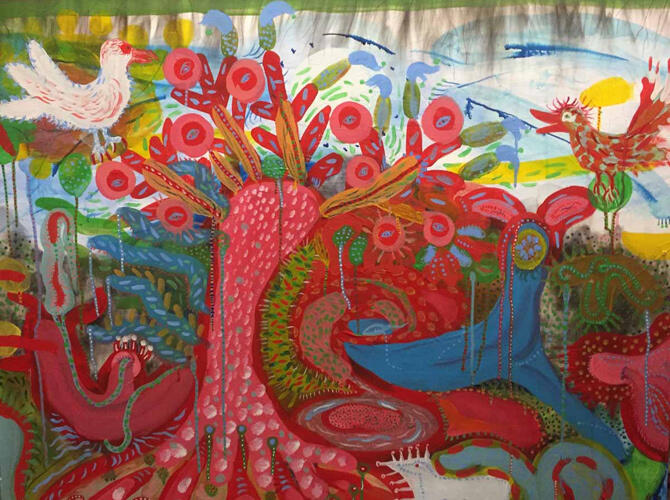 Выставленные в Лондоне работы казахстанской художницы Юлии Крыловой. Фото: space