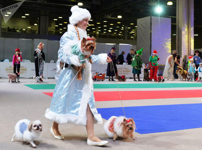 Снегурочки со всего мира. Фото: sputniknews.com