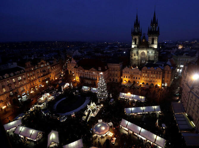 Рождественские елки со всего мира. Прага, Чехия. Фото: sputniknews.com
