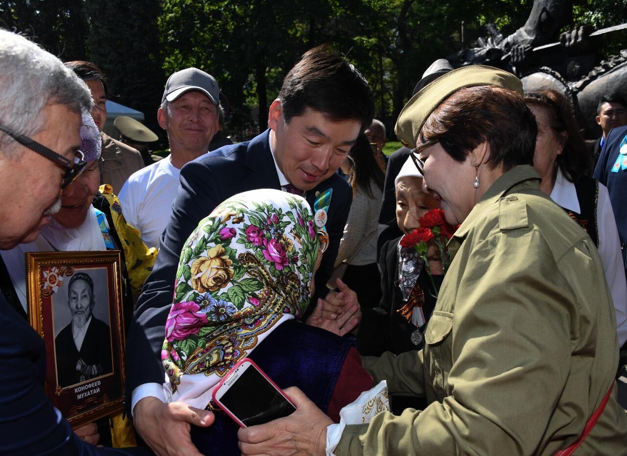 В Алматы празднуют День Победы. Фото: пресс-служба акима города Алматы