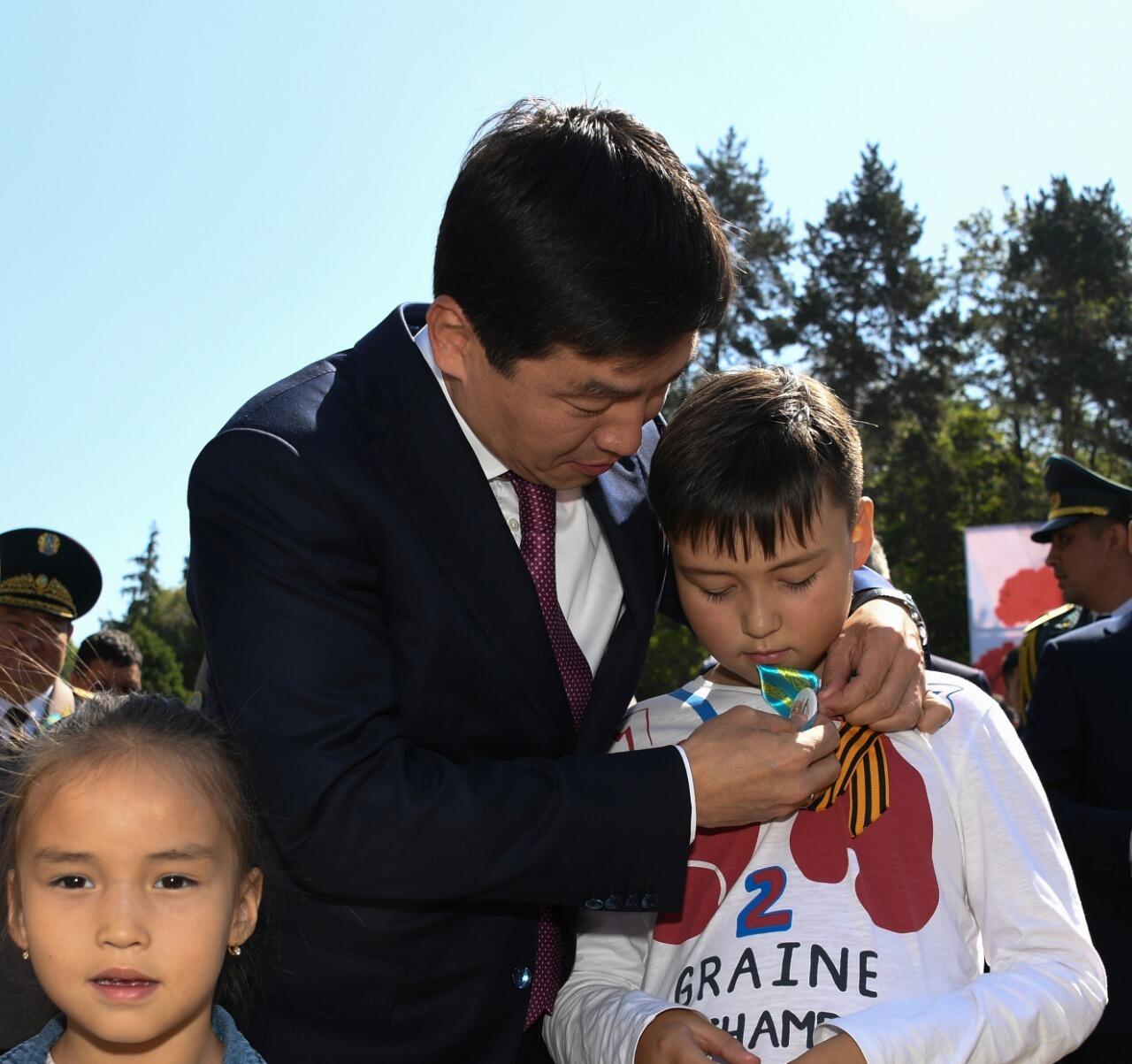 В Алматы празднуют День Победы. Фото: пресс-служба акима города Алматы