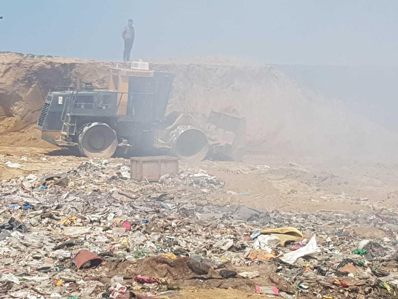 Пожар на мусорном полигоне в Алматинской области 