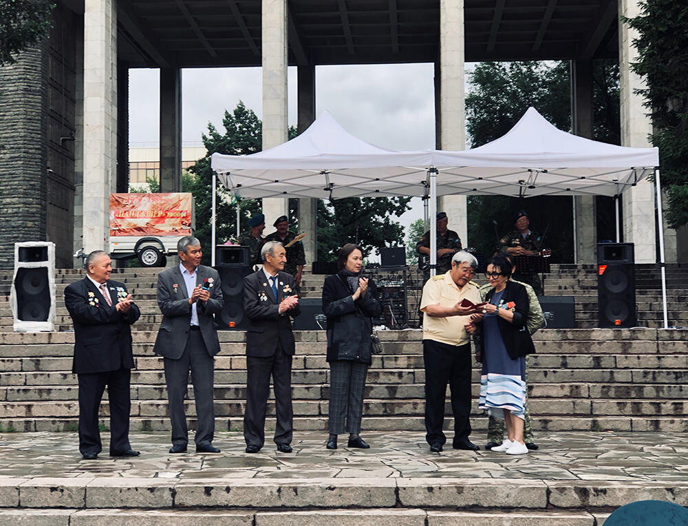 В Алматы прошли мемориальные мероприятия, посвящённые 78-й годовщине начала Великой Отечественной войны. Фото: Внучка И.В.Панфилова