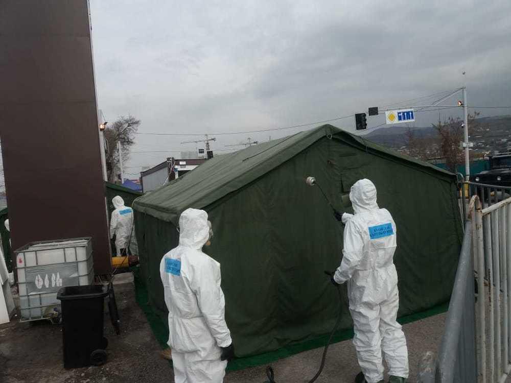 В Алматы проходит дезинфекция 