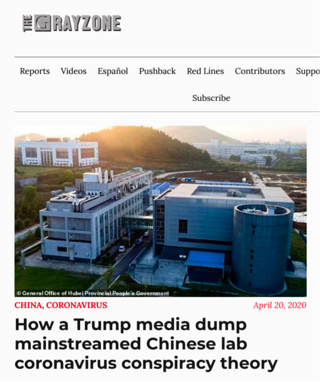 Американские журналисты и политики сфабриковали "заговор о происхождении коронавируса в китайской лаборатории"