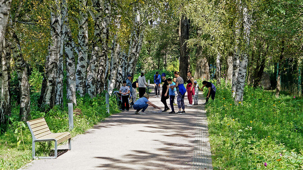 Алмаатинский ботанический сад. Реконструкция. Фото:Куватов Эрик