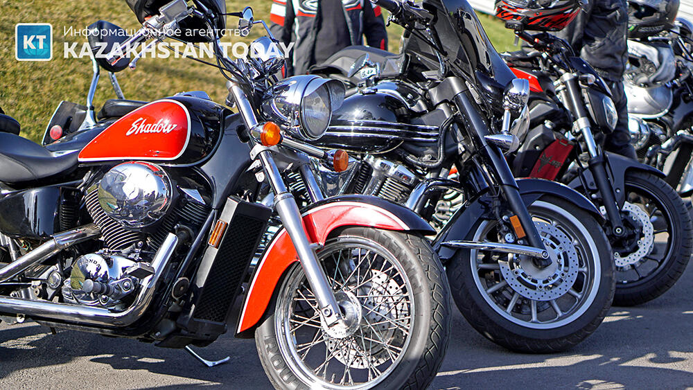 Алмаатинские байкеры провели благотворительную акцию в защиту животных. фото: Эрик Куватов