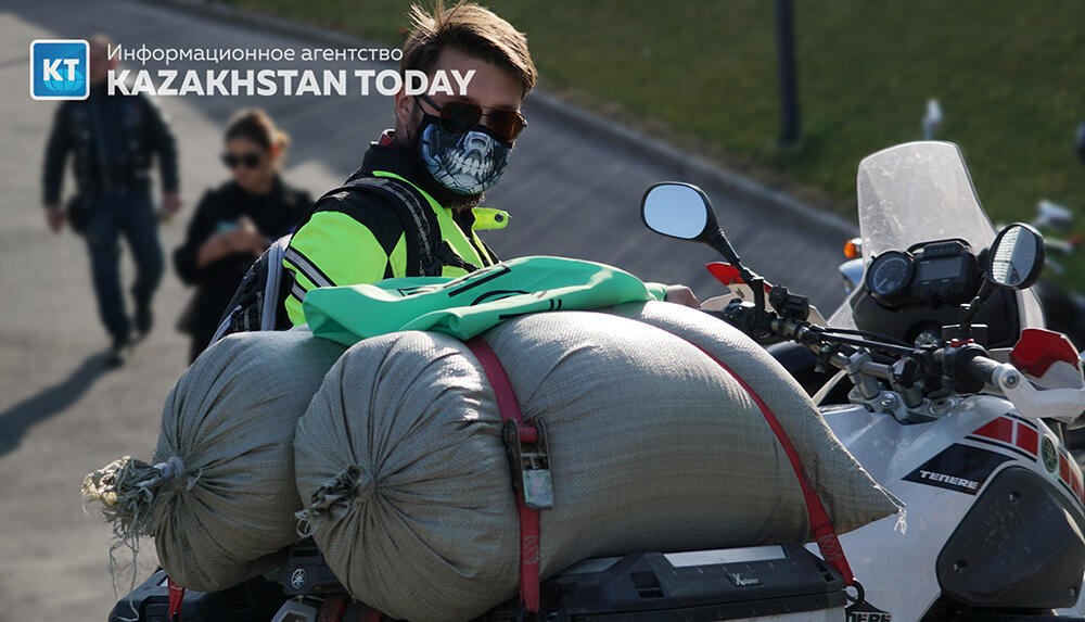 Алмаатинские байкеры провели благотворительную акцию в защиту животных. фото: Эрик Куватов