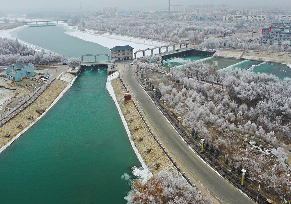 В Синьцзяне сделали аэрофотосъемку зимнего пейзажа 