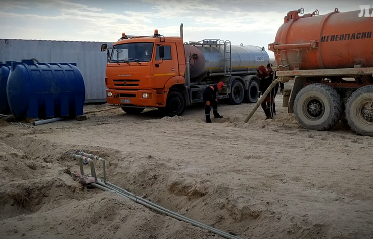 Видео с места строительства отеля в урочище Бозжыра
