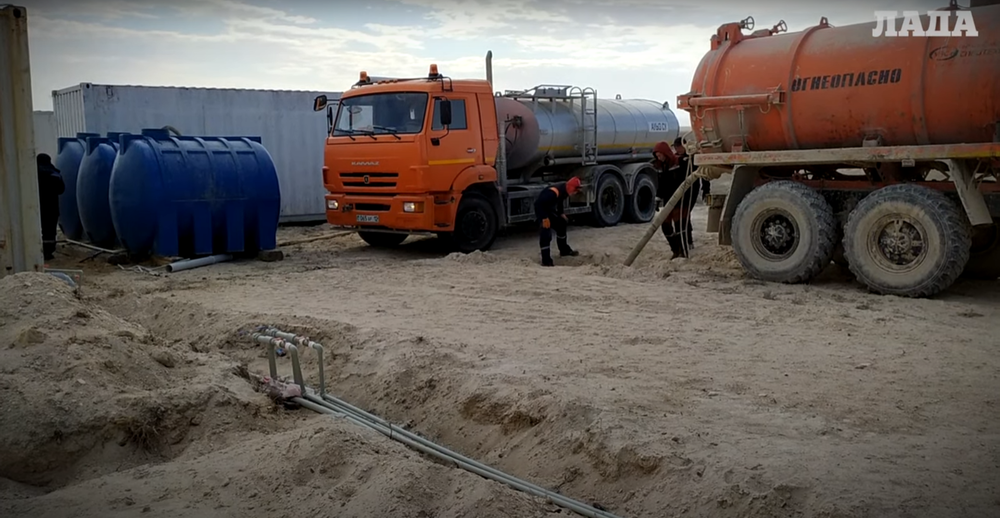 Hotel construction in the Bozzhyra tract in Mangistau