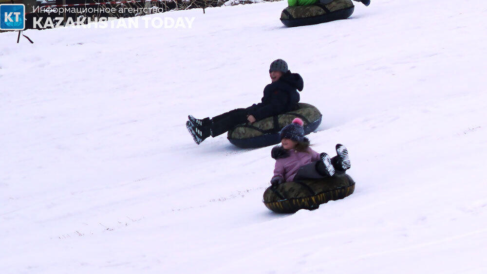 Winter skiing in the magnificent foothills of Almaty