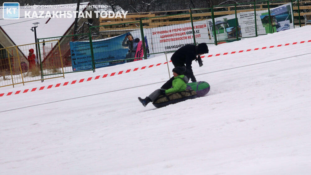 Winter skiing in the magnificent foothills of Almaty