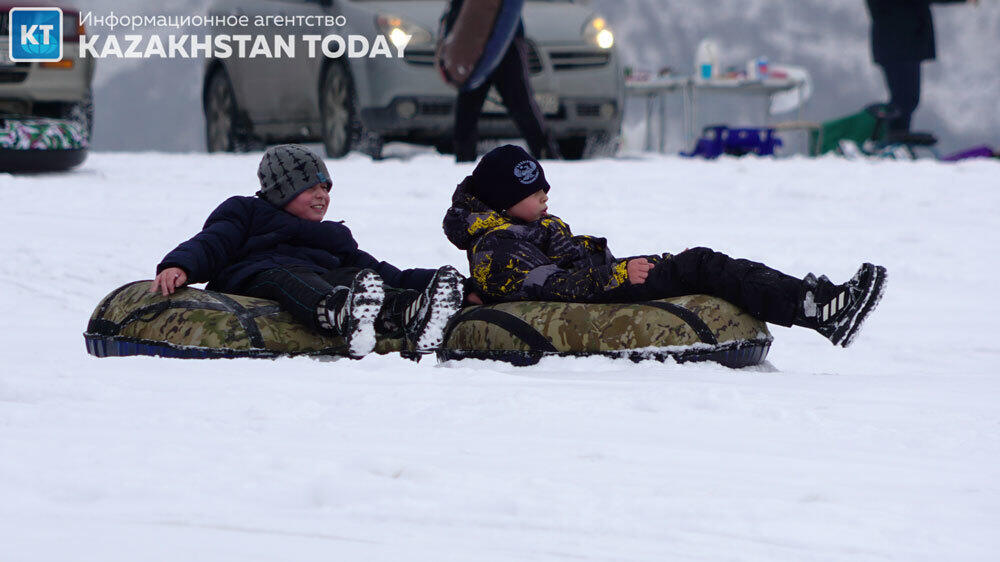Winter skiing in the magnificent foothills of Almaty